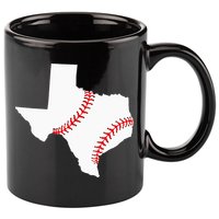 Texas Baseball State Funny Texas Baseball 11oz C Handle Ceramic Mug
