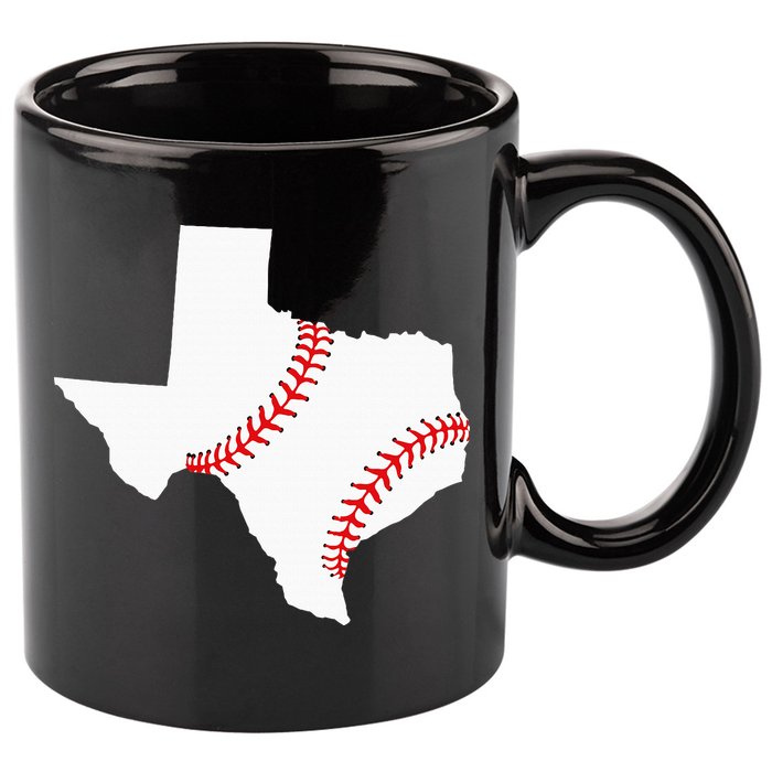 Texas Baseball State Funny Texas Baseball 11oz C Handle Ceramic Mug