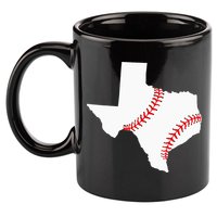 Texas Baseball State Funny Texas Baseball 11oz C Handle Ceramic Mug