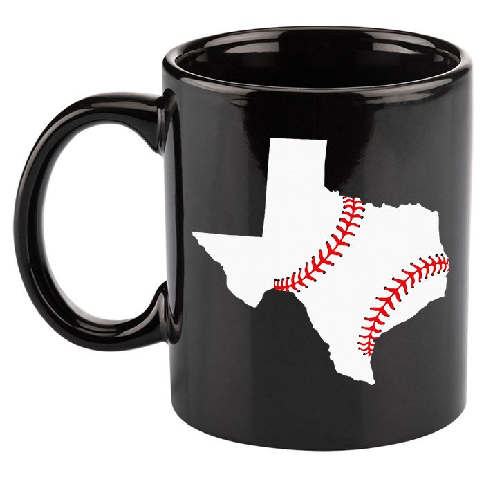 Texas Baseball State Funny Texas Baseball 11oz C Handle Ceramic Mug