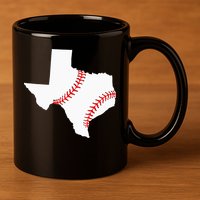 Texas Baseball State Funny Texas Baseball 11oz C Handle Ceramic Mug