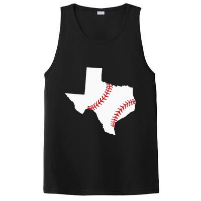 Texas Baseball State Funny Texas Baseball PosiCharge Competitor Tank