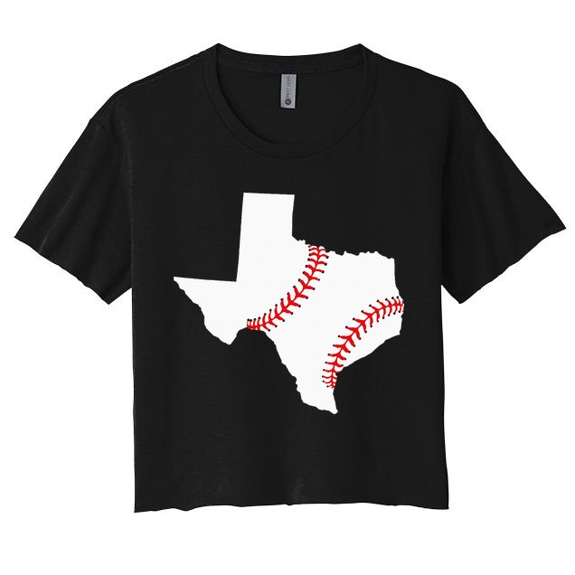 Texas Baseball State Funny Texas Baseball Crop Top