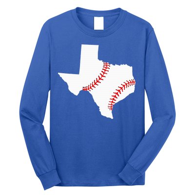 Texas Baseball State Funny Texas Baseball Long Sleeve Shirt