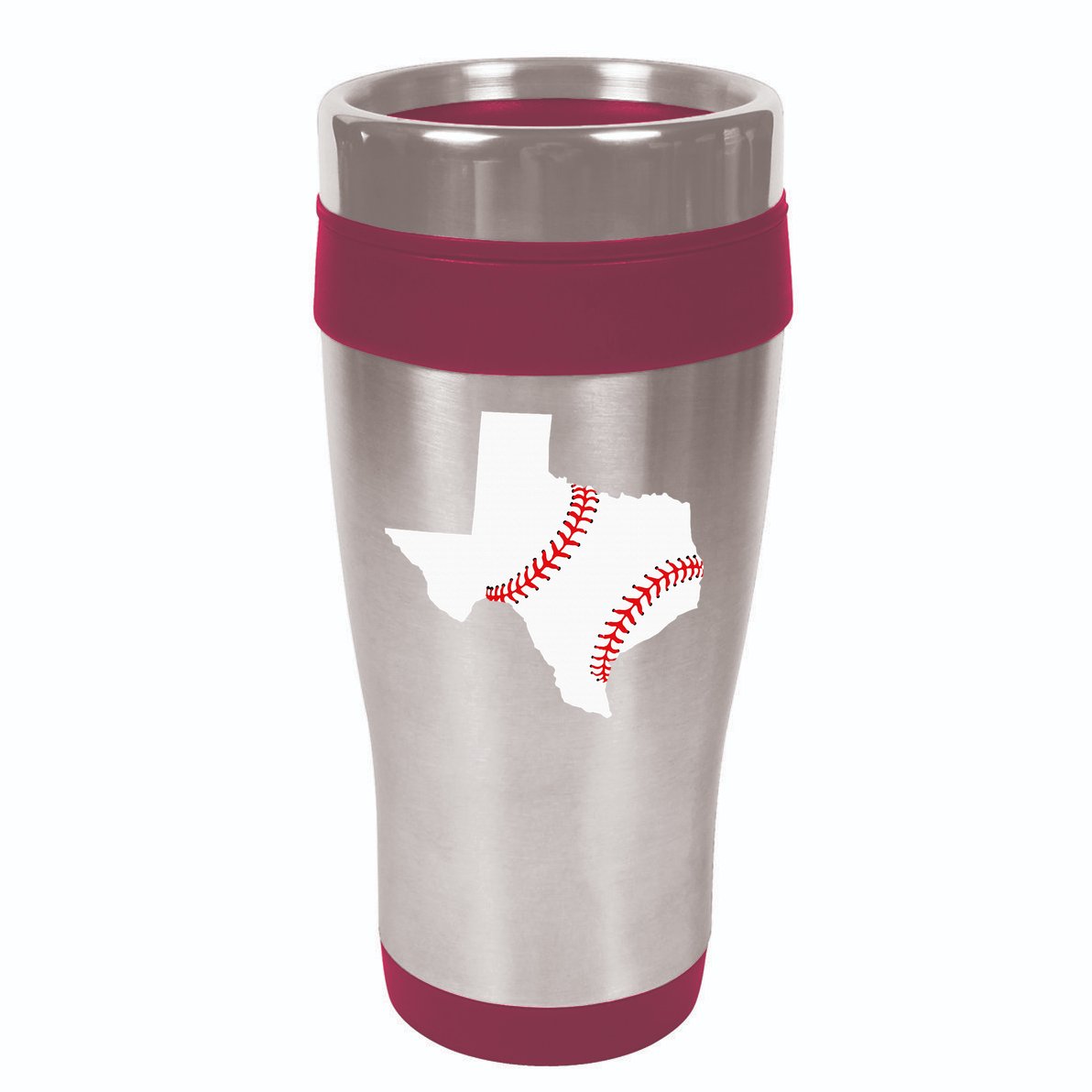 Texas Baseball State Funny Texas Baseball 16oz Travel Tumbler