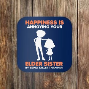 Taller Brother Small Sister Annoying Bro Brother Gift Coaster