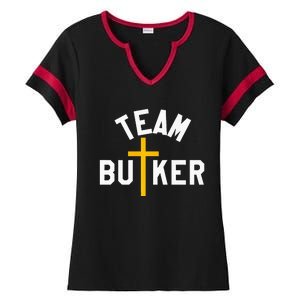 Team Butker Surname Christianity Cross Family Name Ladies Halftime Notch Neck Tee