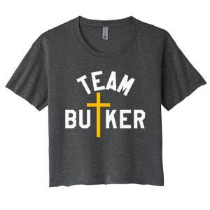 Team Butker Surname Christianity Cross Family Name Women's Crop Top Tee