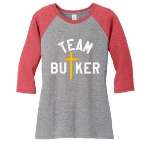 Team Butker Surname Christianity Cross Family Name Women's Tri-Blend 3/4-Sleeve Raglan Shirt