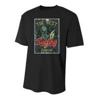 The Best Surfing California Long Beach Youth Performance Sprint T-Shirt