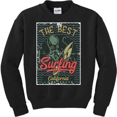 The Best Surfing California Long Beach Kids Sweatshirt