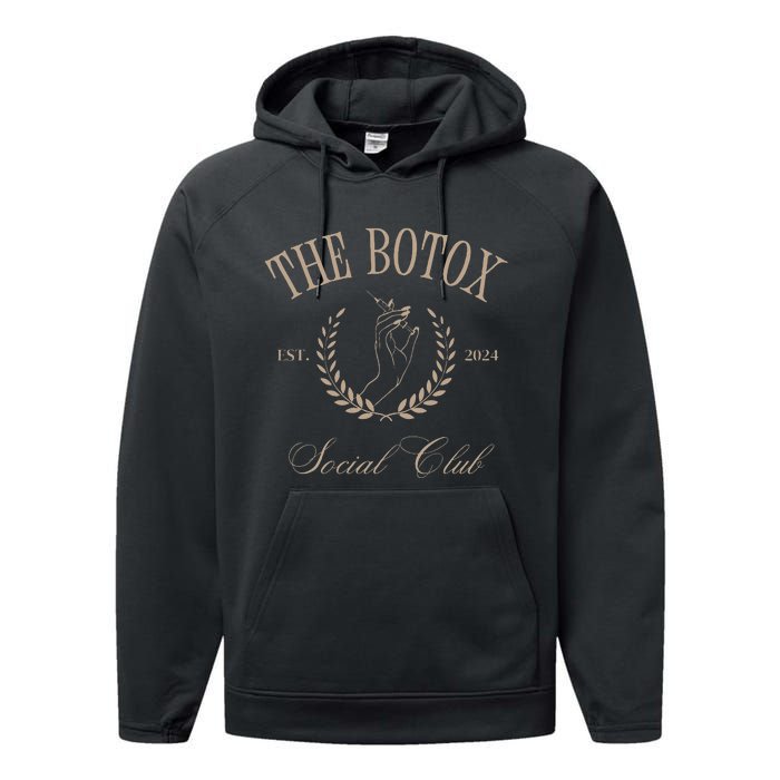 The Botox Social Club Skincare Nurse Injector Cosmetic 2024 Performance Fleece Hoodie