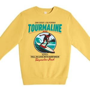 Tourmaline Beach Surfing Park California Premium Crewneck Sweatshirt