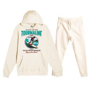 Tourmaline Beach Surfing Park California Premium Hooded Sweatsuit Set