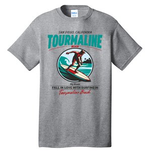 Tourmaline Beach Surfing Park California Tall T-Shirt