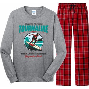 Tourmaline Beach Surfing Park California Long Sleeve Pajama Set