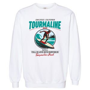 Tourmaline Beach Surfing Park California Garment-Dyed Sweatshirt