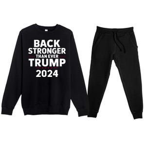 Trump Back Stronger Than Ever Premium Crewneck Sweatsuit Set