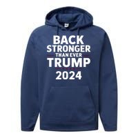 Trump Back Stronger Than Ever Performance Fleece Hoodie