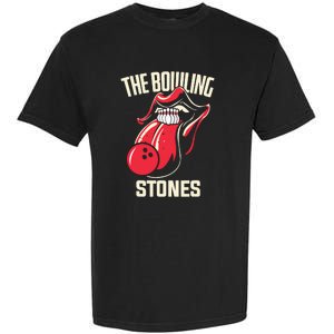 The Bowling Stones Funny Mouth Bowling Garment-Dyed Heavyweight T-Shirt