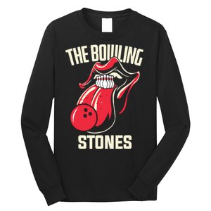 The Bowling Stones Funny Mouth Bowling Long Sleeve Shirt