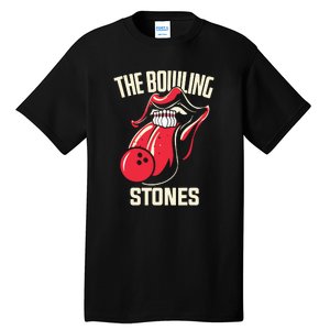 The Bowling Stones Funny Mouth Bowling Tall T-Shirt