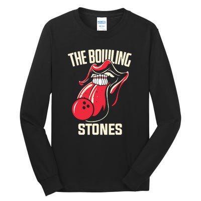 The Bowling Stones Funny Mouth Bowling Tall Long Sleeve T-Shirt