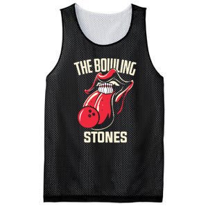 The Bowling Stones Funny Mouth Bowling Mesh Reversible Basketball Jersey Tank