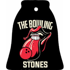 The Bowling Stones Funny Mouth Bowling Ceramic Bell Ornament