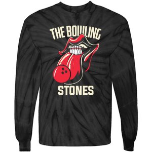 The Bowling Stones Funny Mouth Bowling Tie-Dye Long Sleeve Shirt