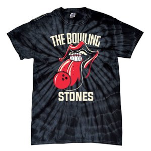 The Bowling Stones Funny Mouth Bowling Tie-Dye T-Shirt