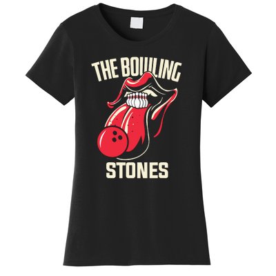 The Bowling Stones Funny Mouth Bowling Women's T-Shirt