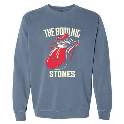 The Bowling Stones Funny Mouth Bowling Garment-Dyed Sweatshirt