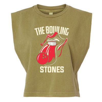 The Bowling Stones Funny Mouth Bowling Garment-Dyed Women's Muscle Tee