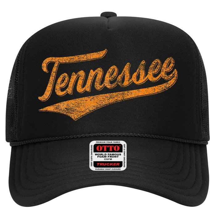 Tennessee Baseball Sports Script Cursive Flag Swoosh Retro Hat