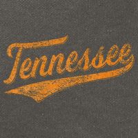 Tennessee Baseball Sports Script Cursive Flag Swoosh Retro Cotton Canvas Backpack