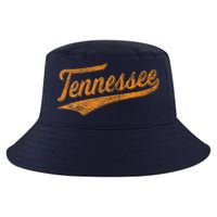 Tennessee Baseball Sports Script Cursive Flag Swoosh Retro Cool Comfort Performance Bucket Hat