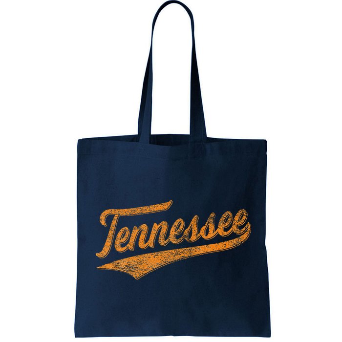 Tennessee Baseball Sports Script Cursive Flag Swoosh Retro Bag