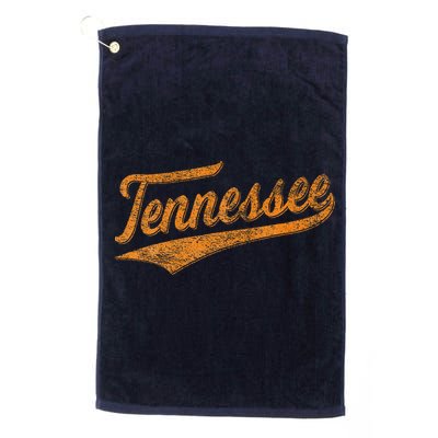 Tennessee Baseball Sports Script Cursive Flag Swoosh Retro Golf Towel