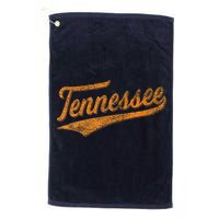 Tennessee Baseball Sports Script Cursive Flag Swoosh Retro Golf Towel