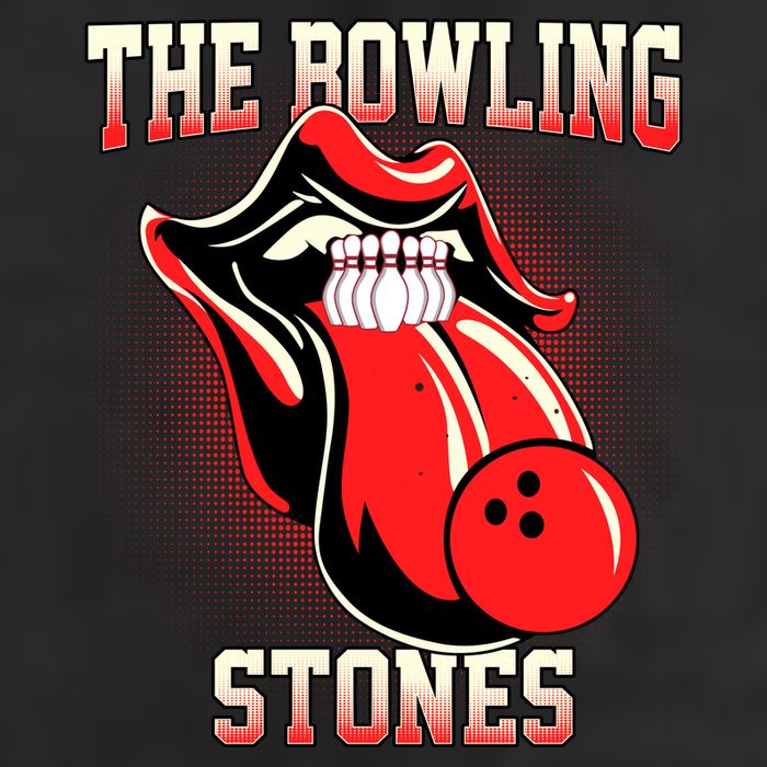 The Bowling Stones 7 Panel Mesh Trucker Snapback Hat