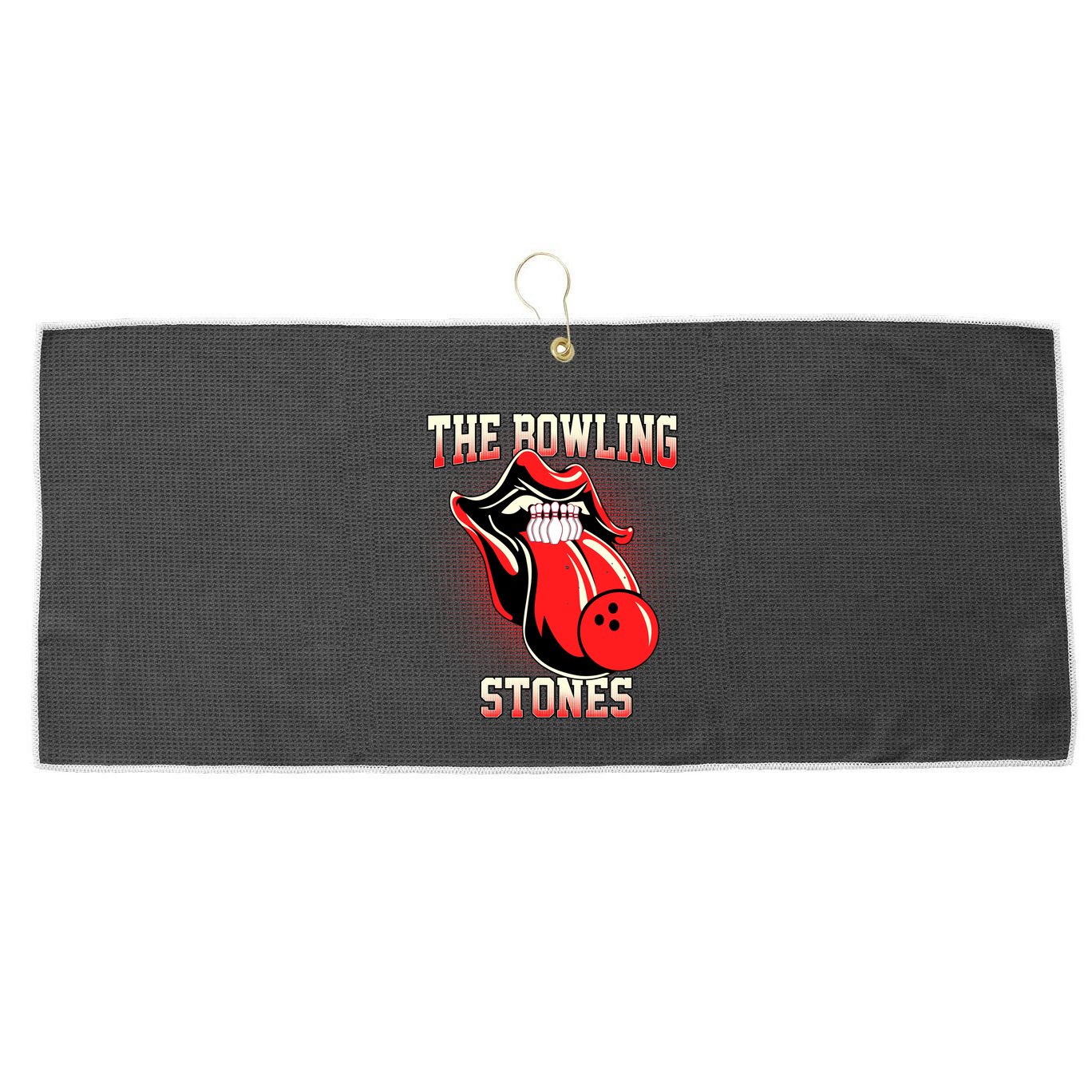 The Bowling Stones Large Microfiber Waffle Golf Towel