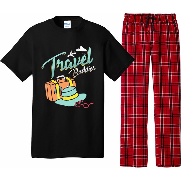 Travel Buddies Summer Getaway Vacation Traveling Traveler Pajama Set