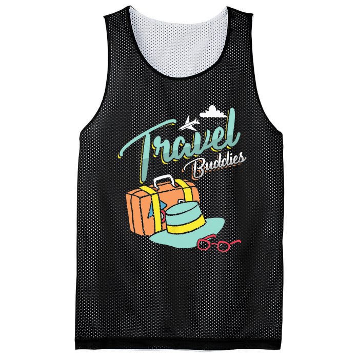 Travel Buddies Summer Getaway Vacation Traveling Traveler Mesh Reversible Basketball Jersey Tank