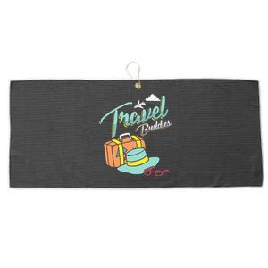 Travel Buddies Summer Getaway Vacation Traveling Traveler Large Microfiber Waffle Golf Towel