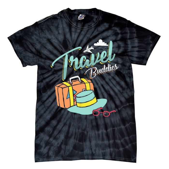 Travel Buddies Summer Getaway Vacation Traveling Traveler Tie-Dye T-Shirt