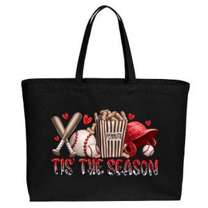 Tis Baseball Season Cotton Canvas Jumbo Tote