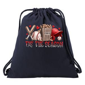 Tis Baseball Season Drawstring Bag