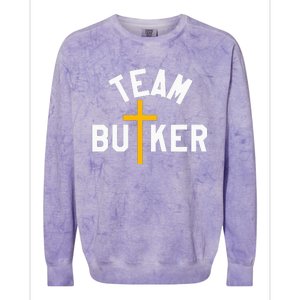 Team Butker Surname Christianity Cross Family Name Colorblast Crewneck Sweatshirt