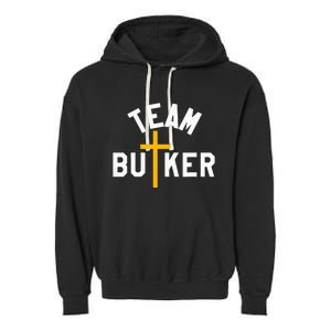 Team Butker Surname Christianity Cross Family Name Garment-Dyed Fleece Hoodie